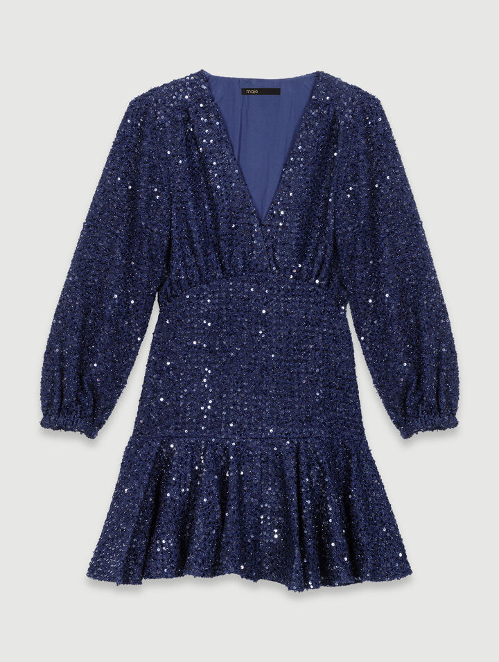 Robe courte à sequins