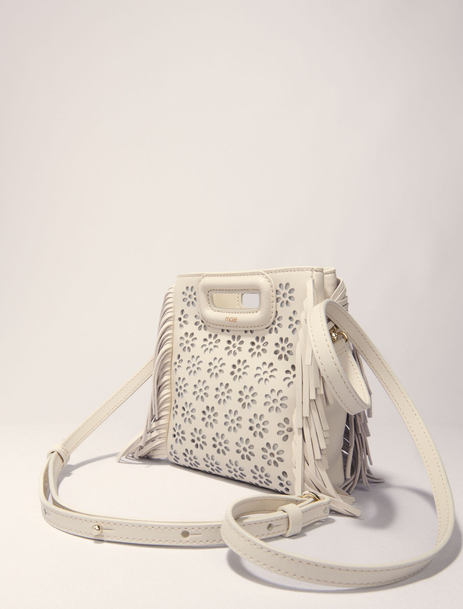 Sac M mini en cuir perforé