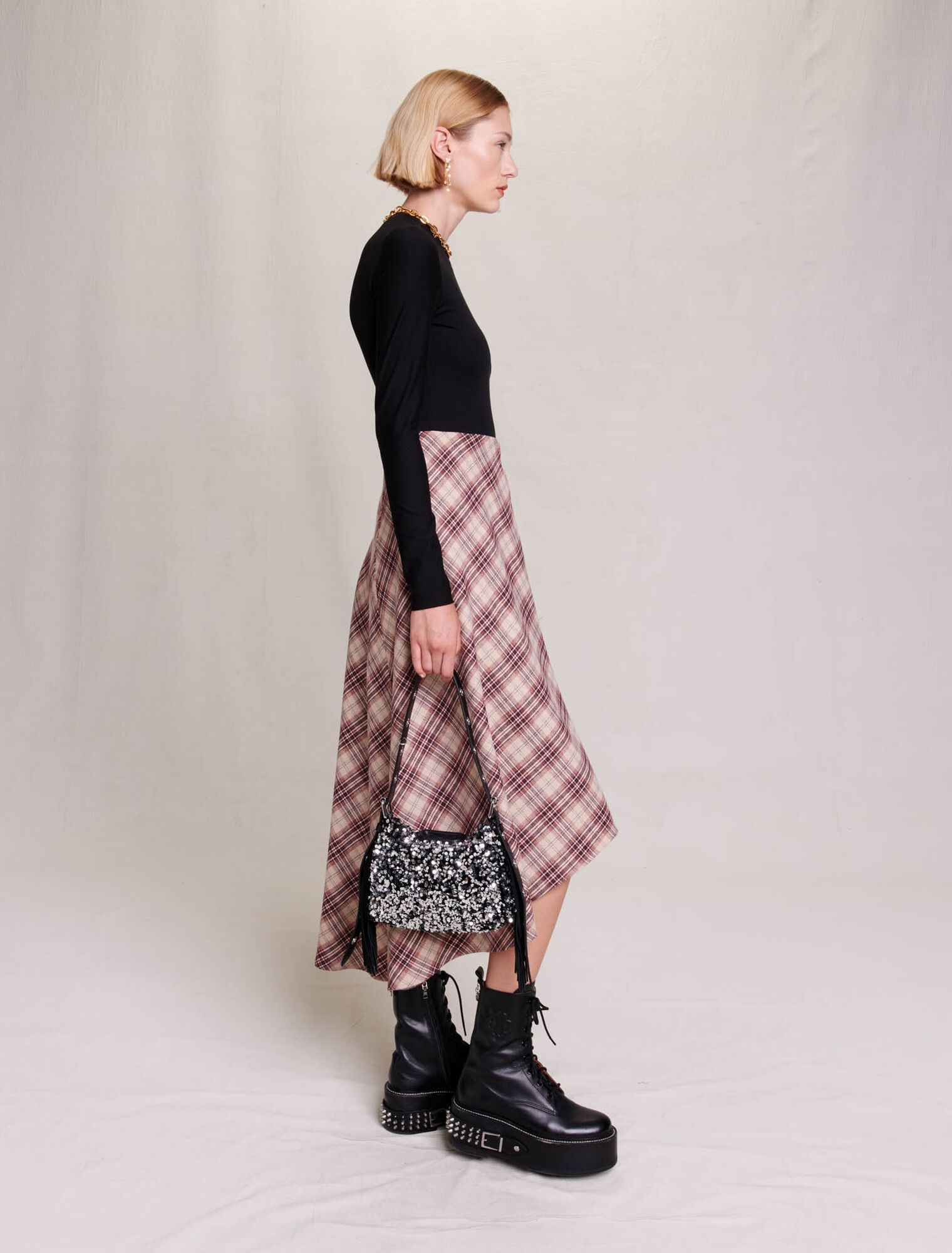 Robe asymétrique flanelle