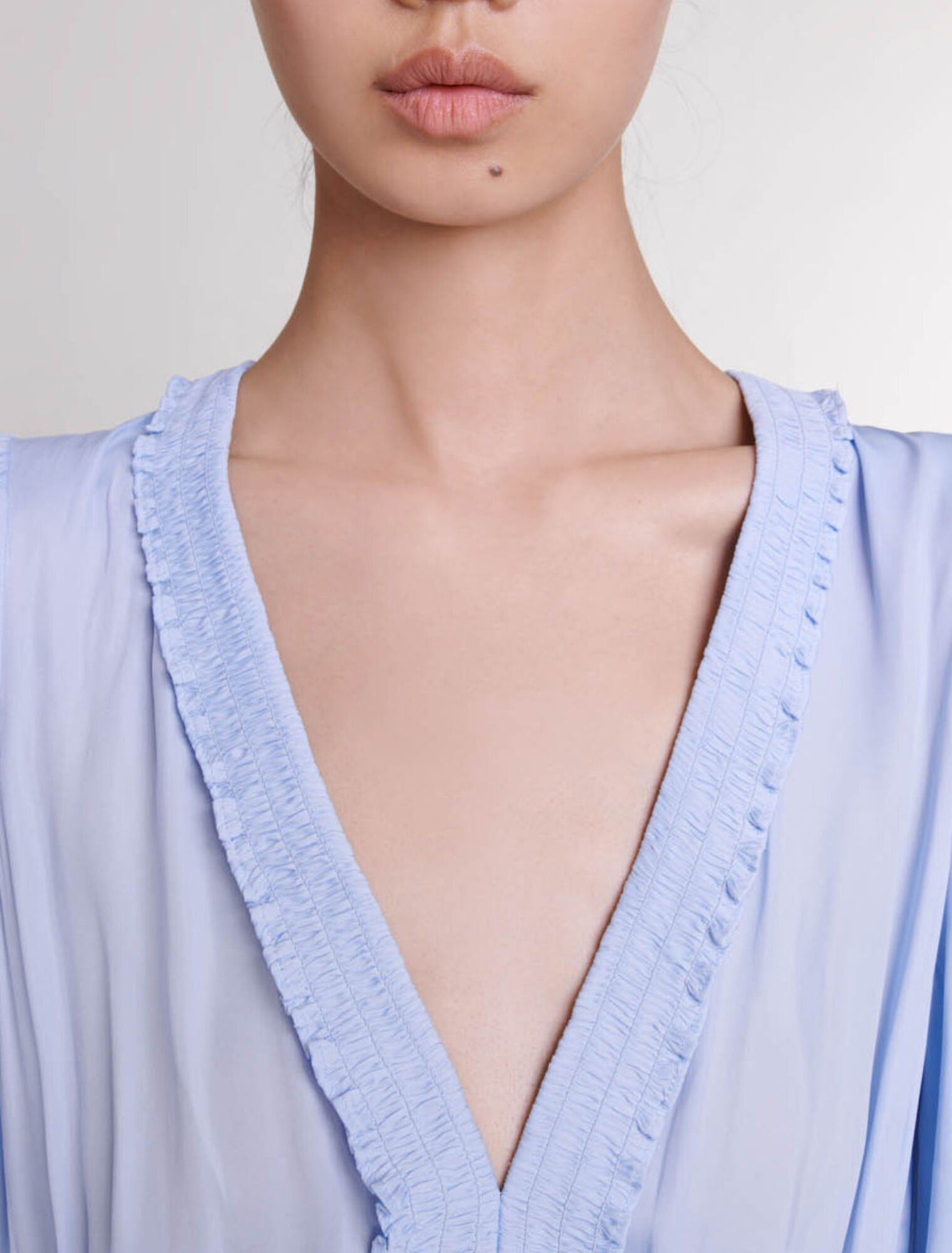 Blue ruffled dress
