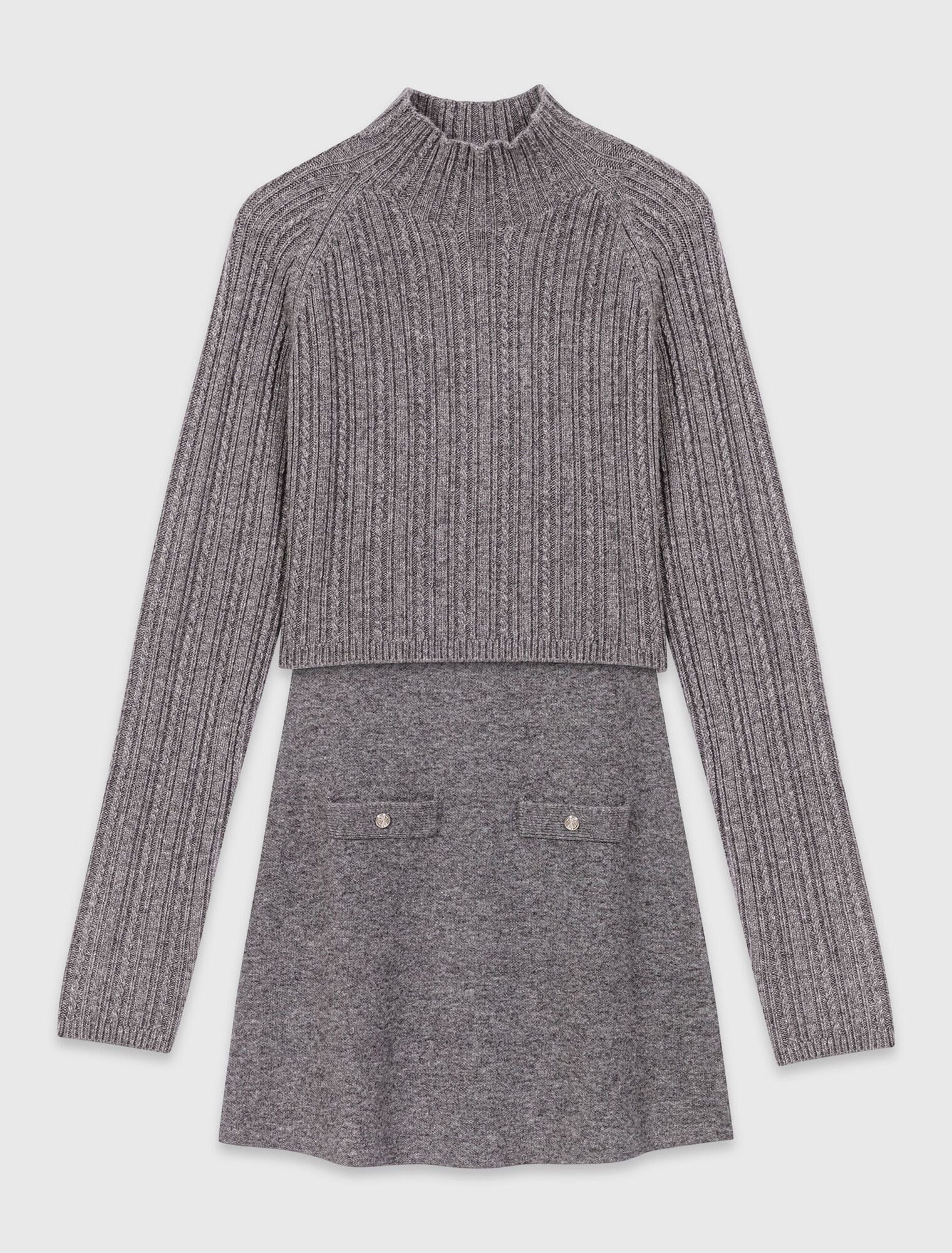 Robe en maille avec pull amovible