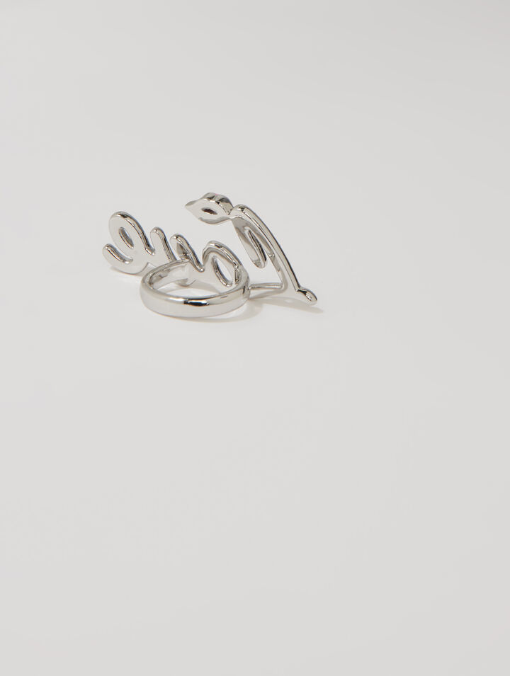 Rhinestone Love ring