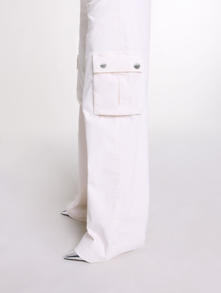 Pantalon cargo en velours