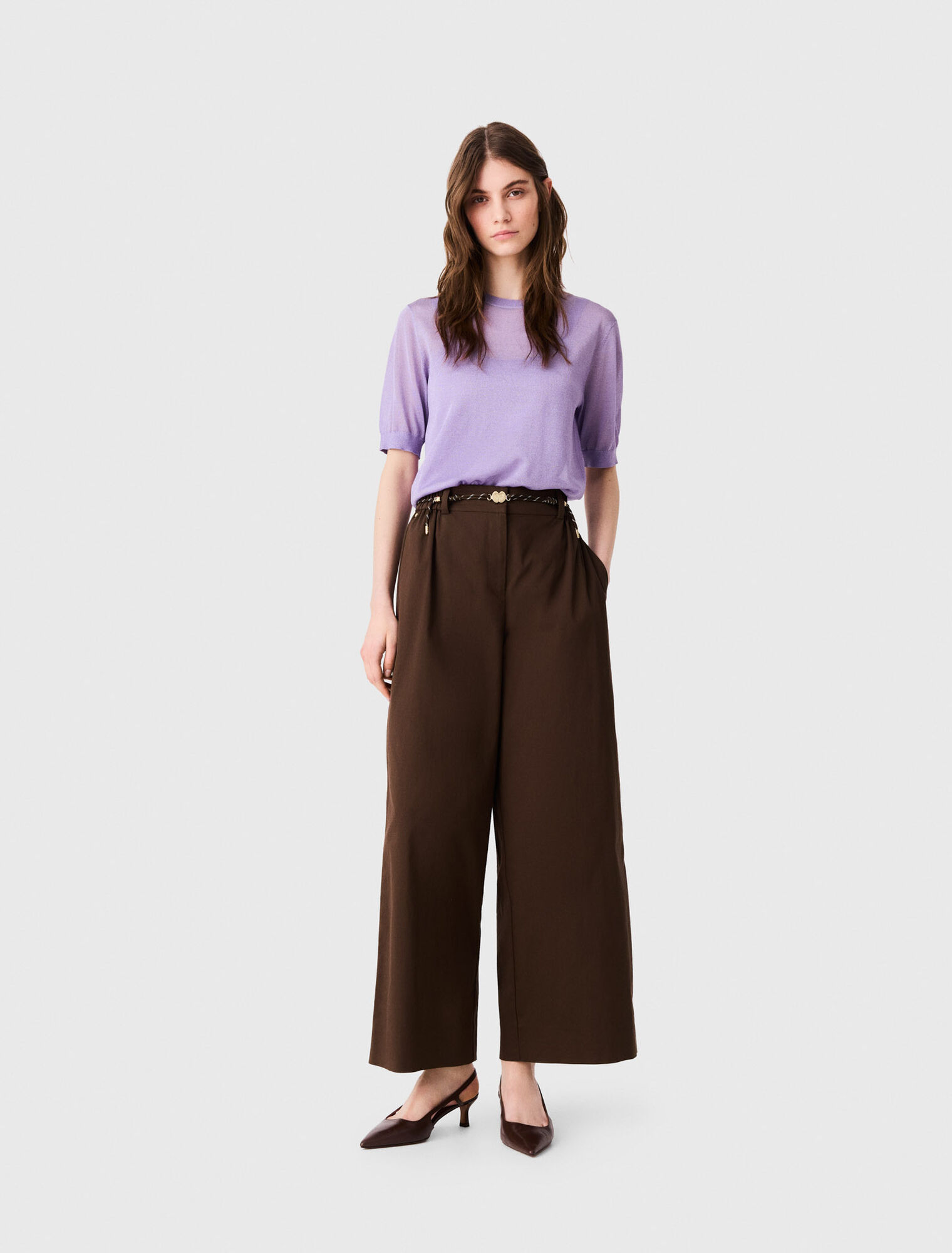 Pantalon large en coton