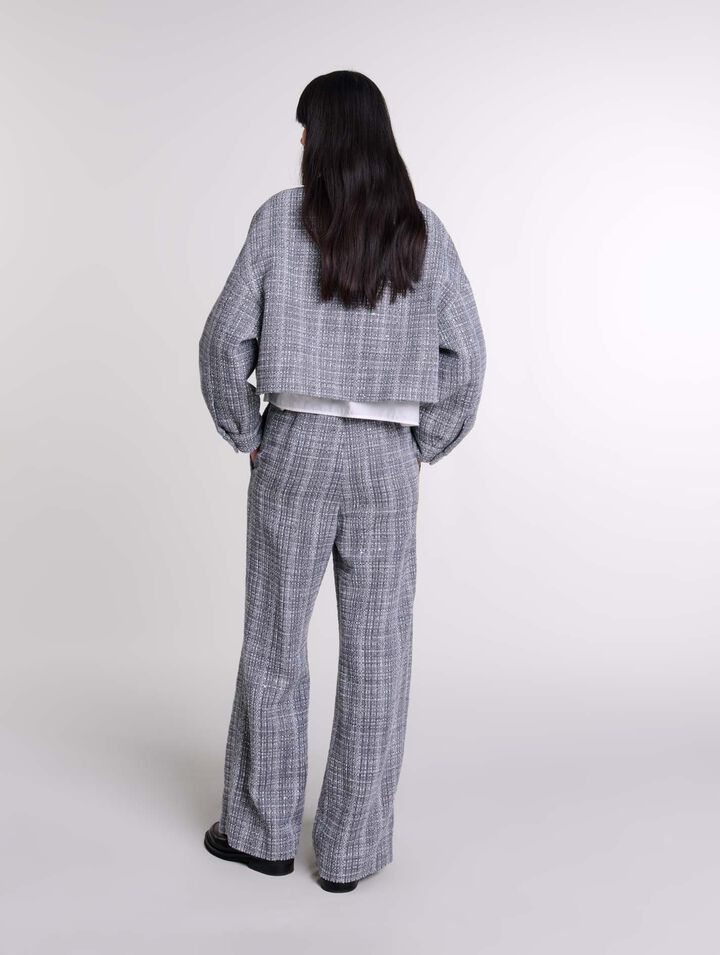 Blouson court en tweed