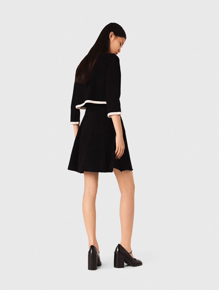 2-in-1 velvet-effect dress