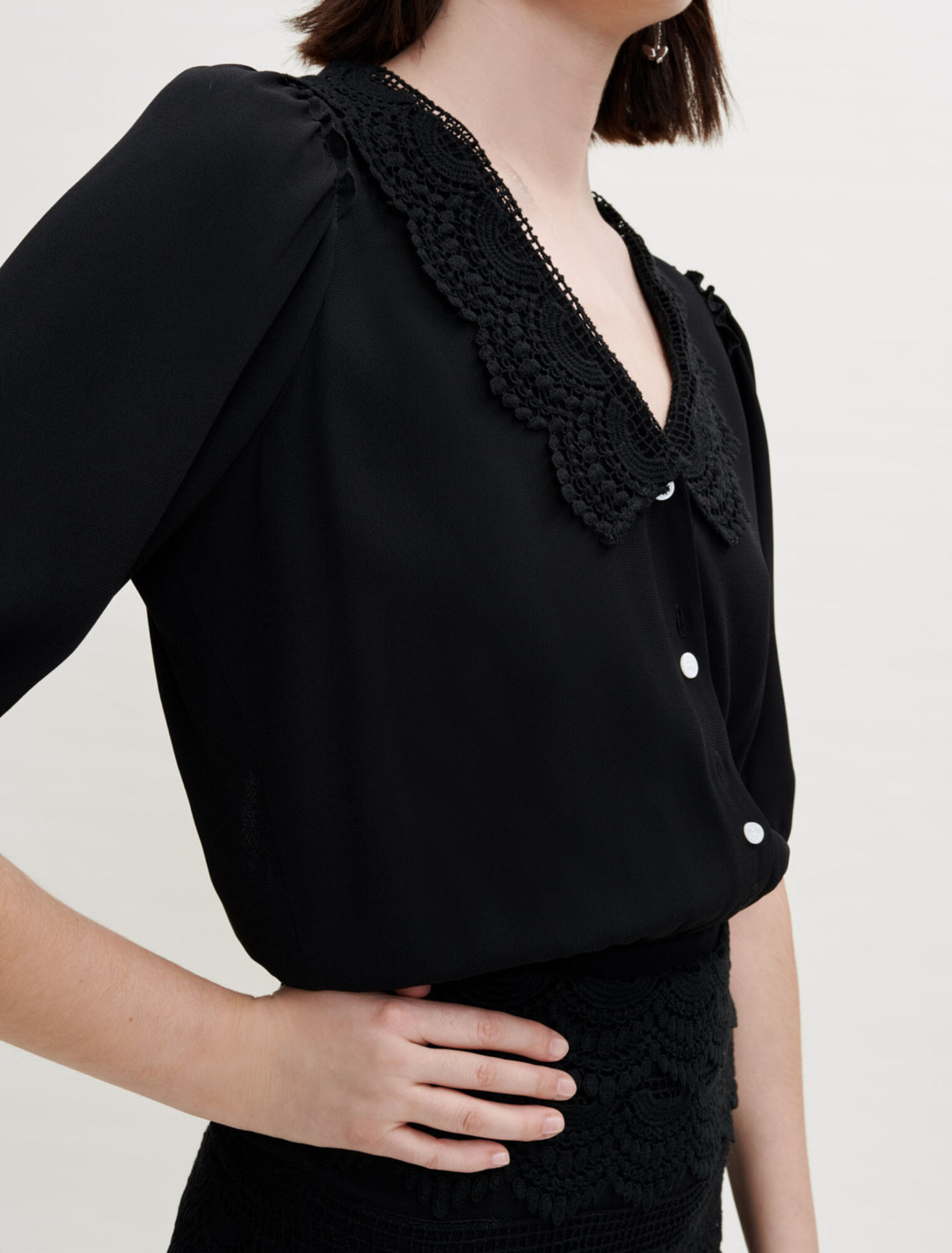 Combinaison short en mix matière
