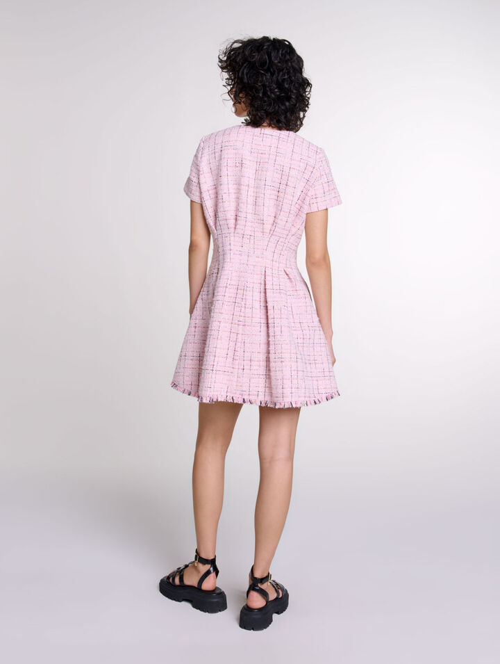 Tweed babydoll dress