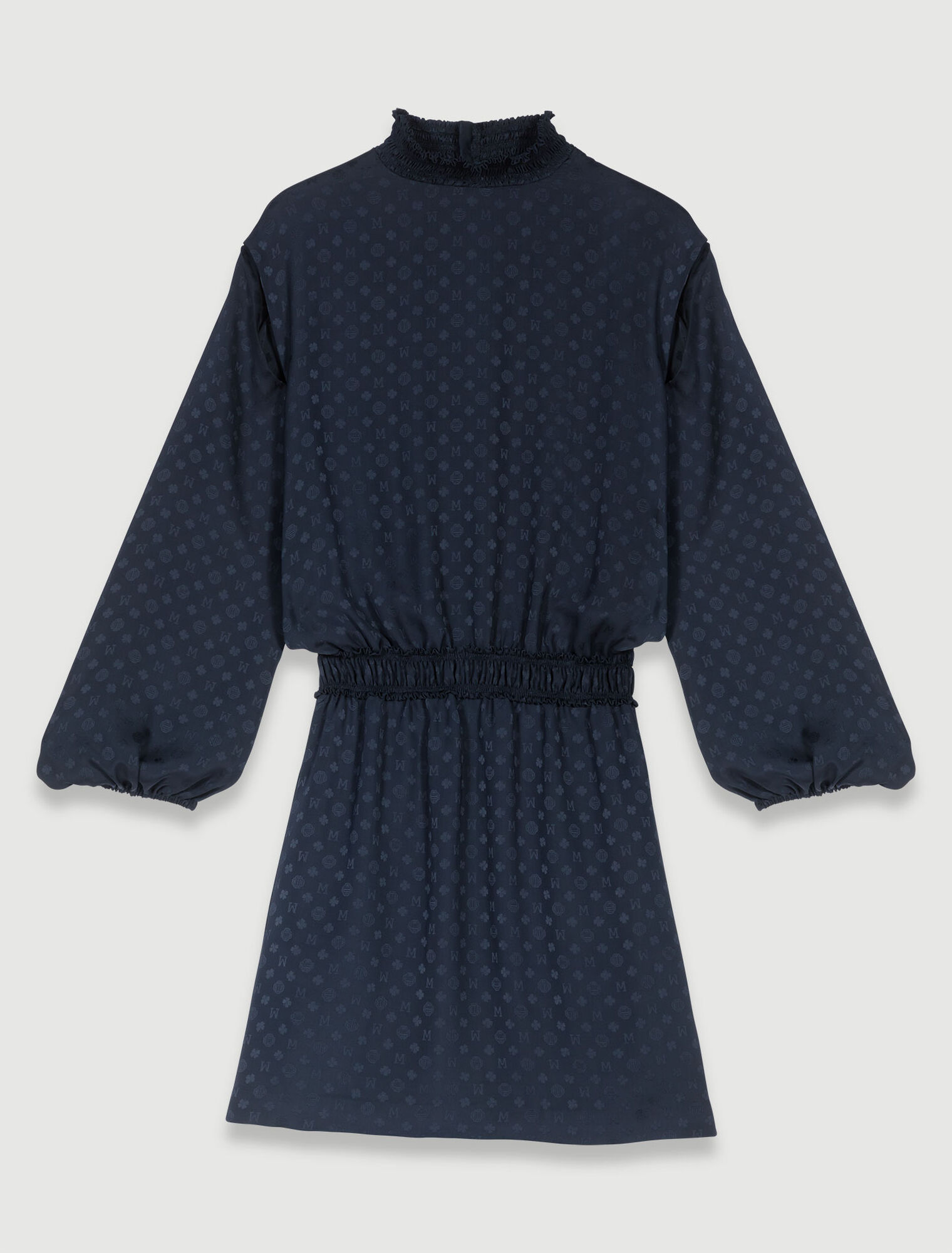 Robe courte en jacquard