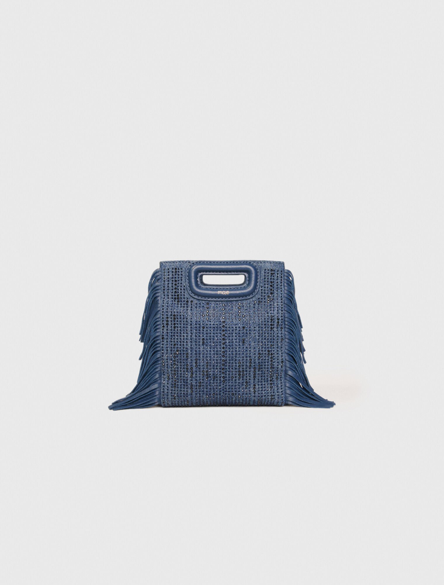 Rhinestone denim M Mini bag