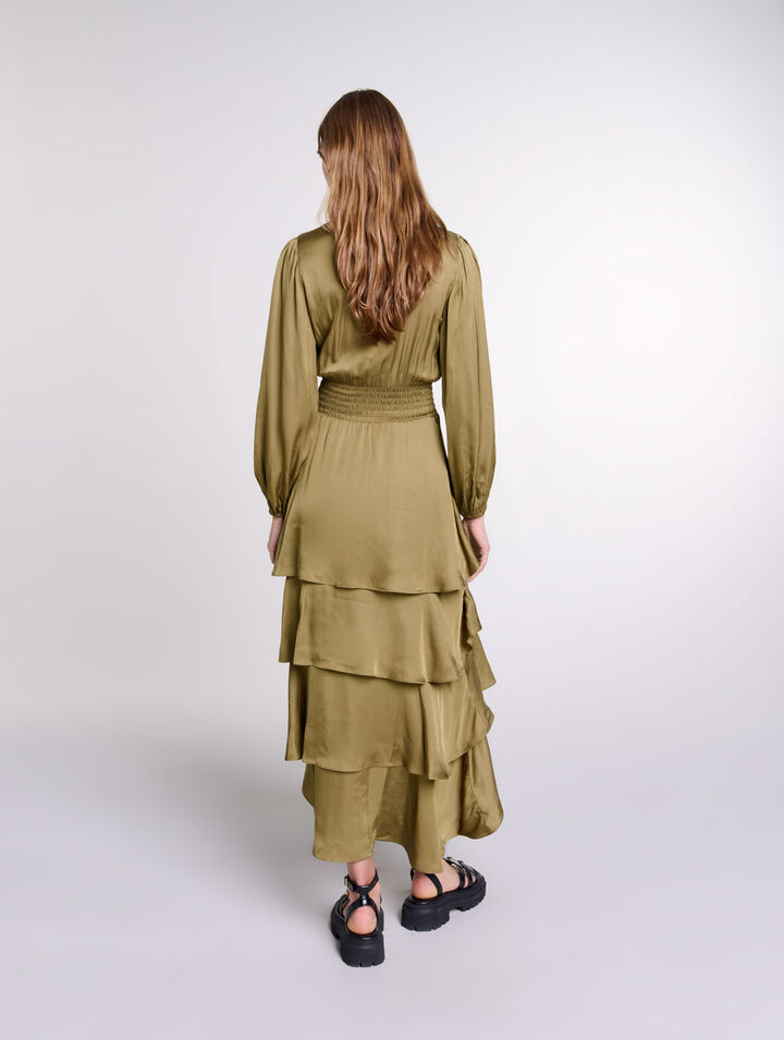 Robe longue à volants