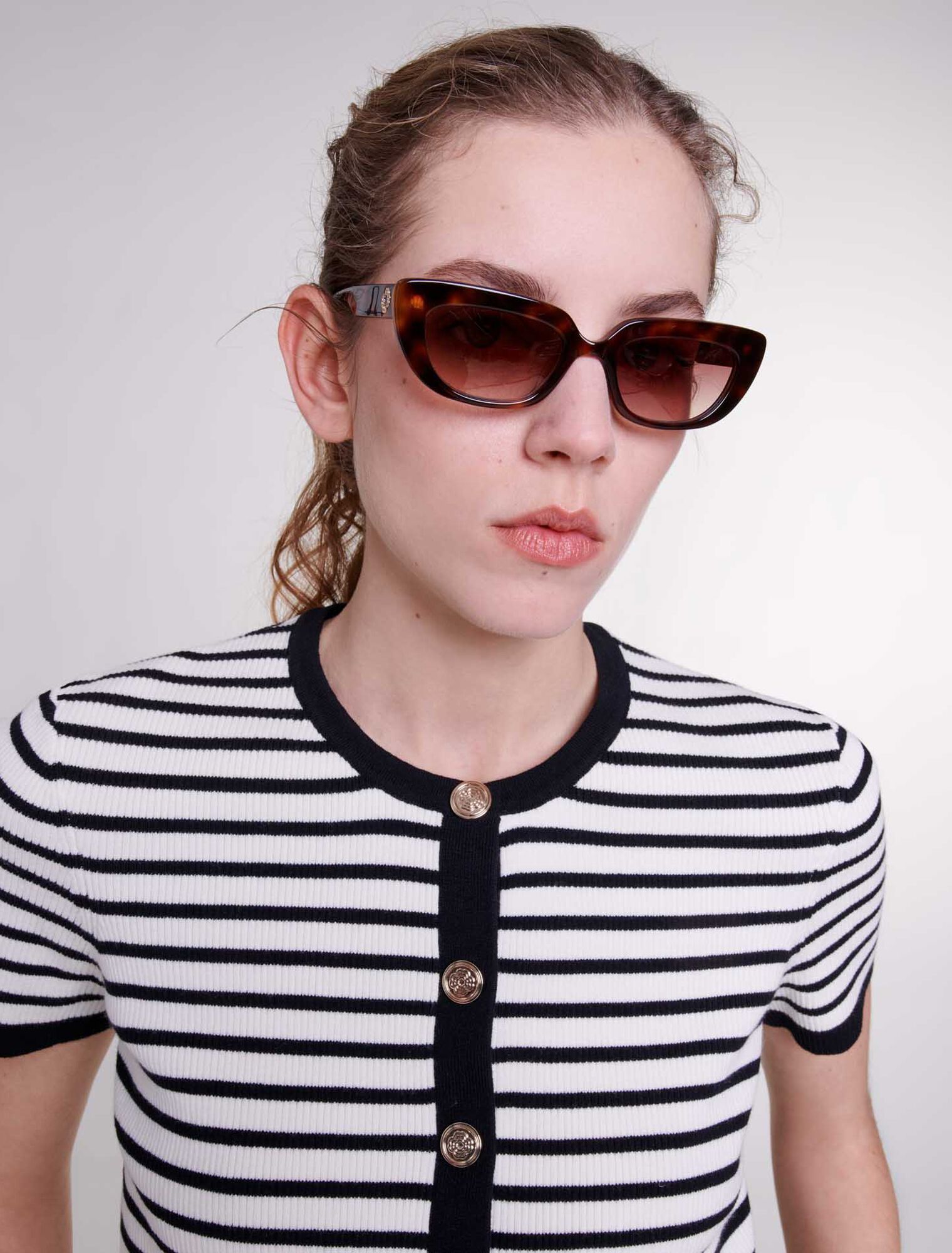 Slim acetate cat-eye glasses