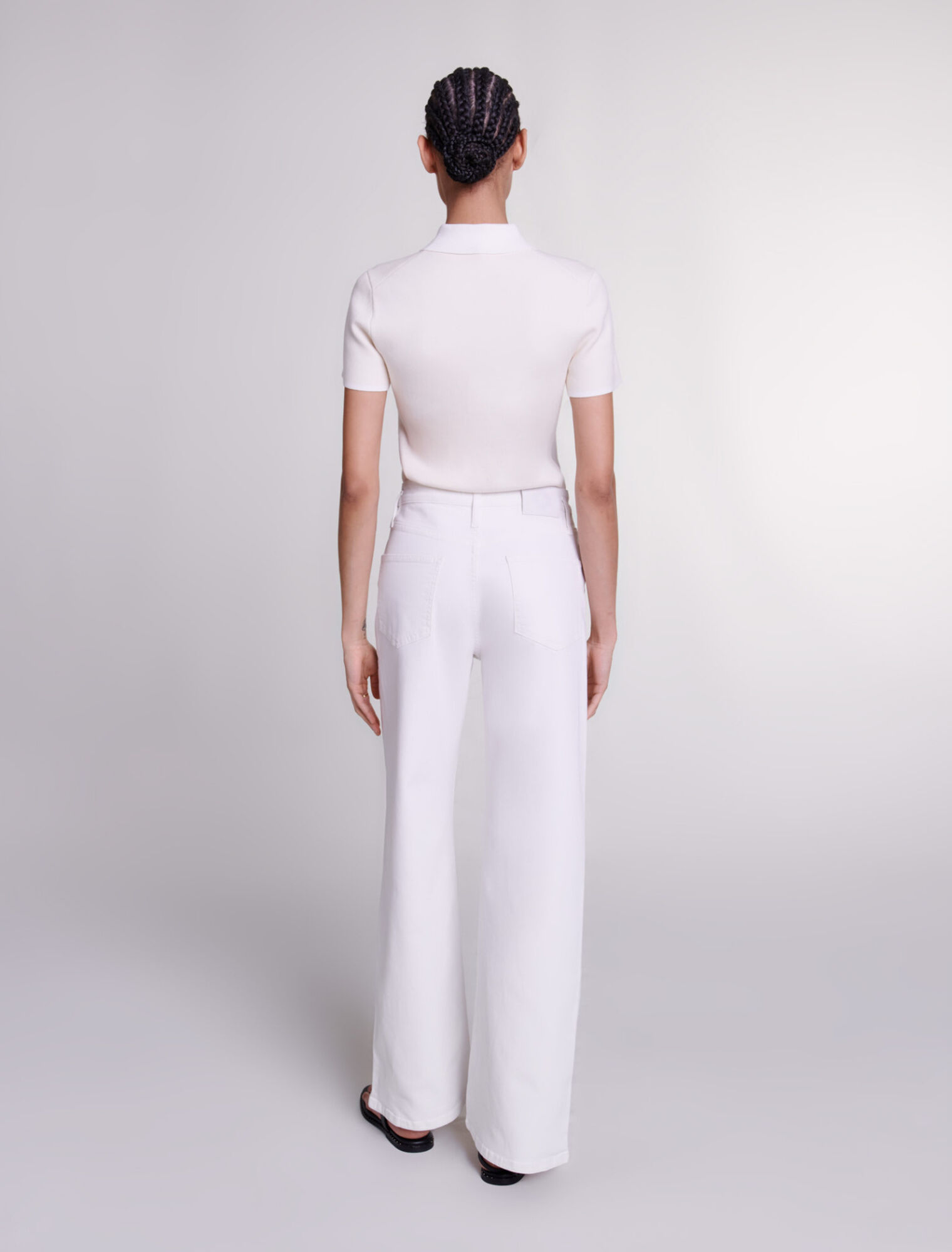 Top en maille à col polo