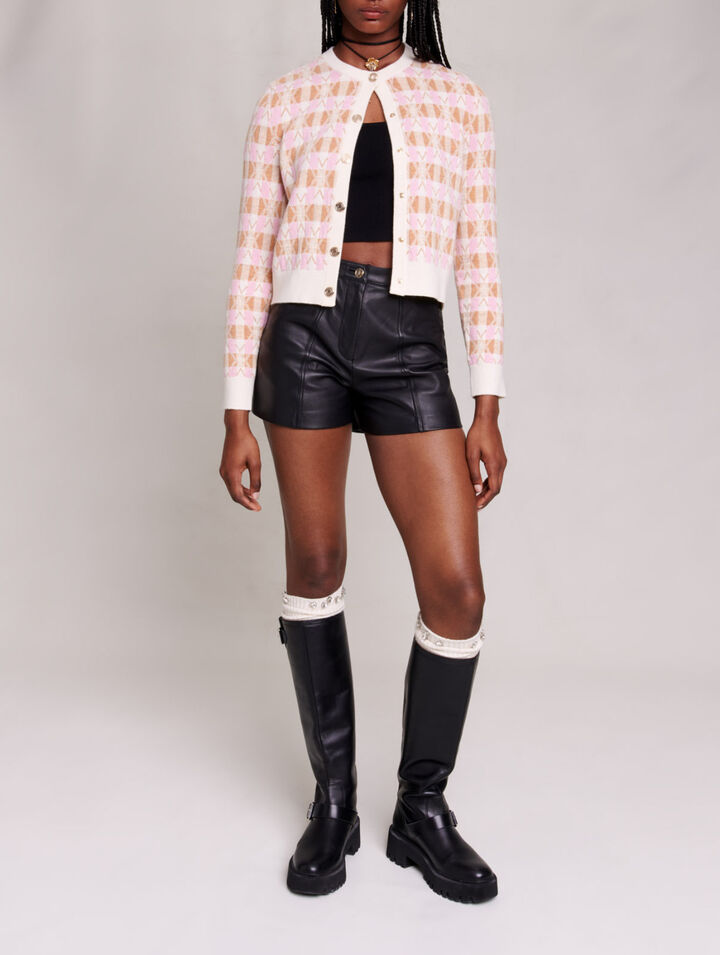 Cardigan à carreaux