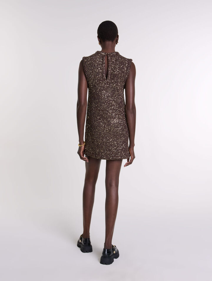 Robe courte à sequins