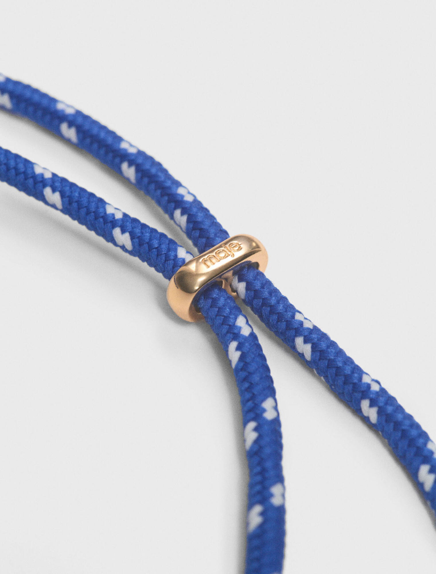 Collier chaine &agrave; cordon marin