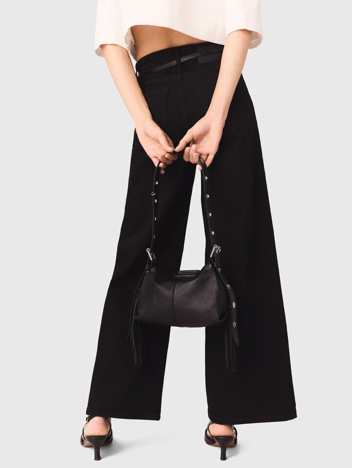 Jean droit avec poches plaqu&eacute;es