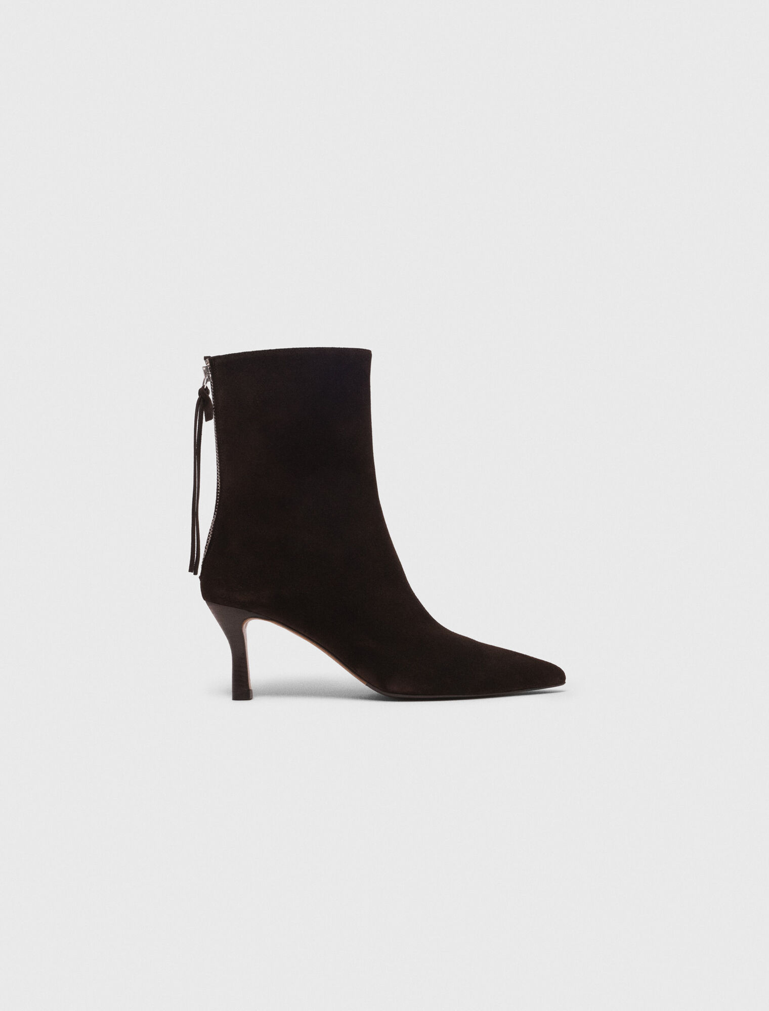 Bottines zippées en suède