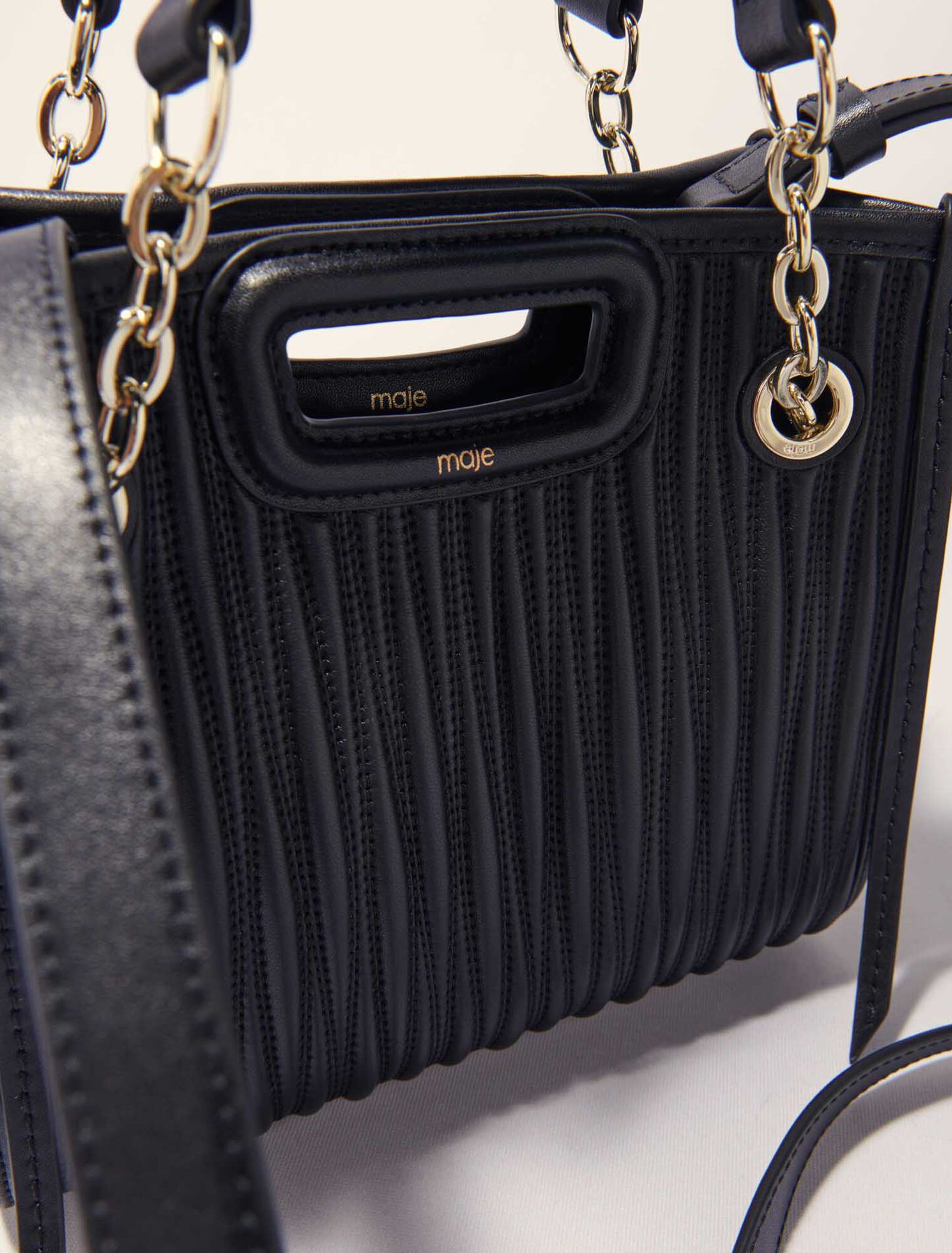 Mini cabas en cuir matelass&eacute;