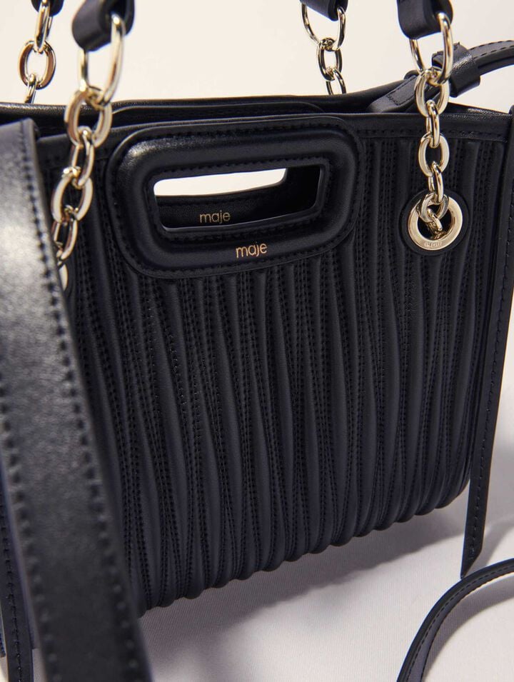 Mini cabas en cuir matelass&eacute;