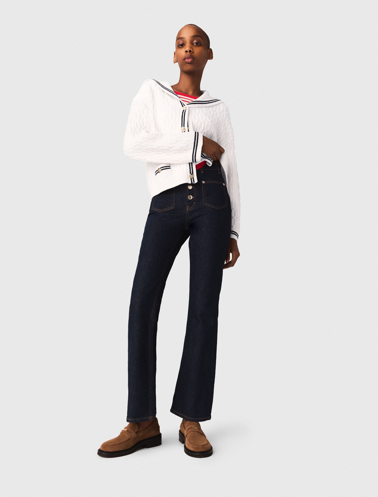 Denim jeans with pockets