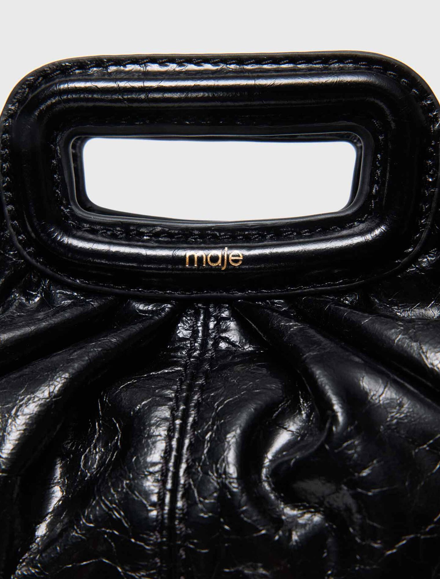 Mini clutch en cuir craquelé