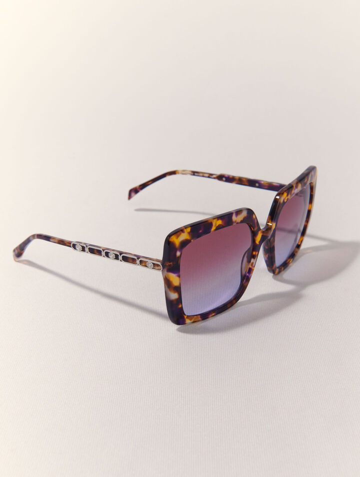 Lunettes rectangles en acétate