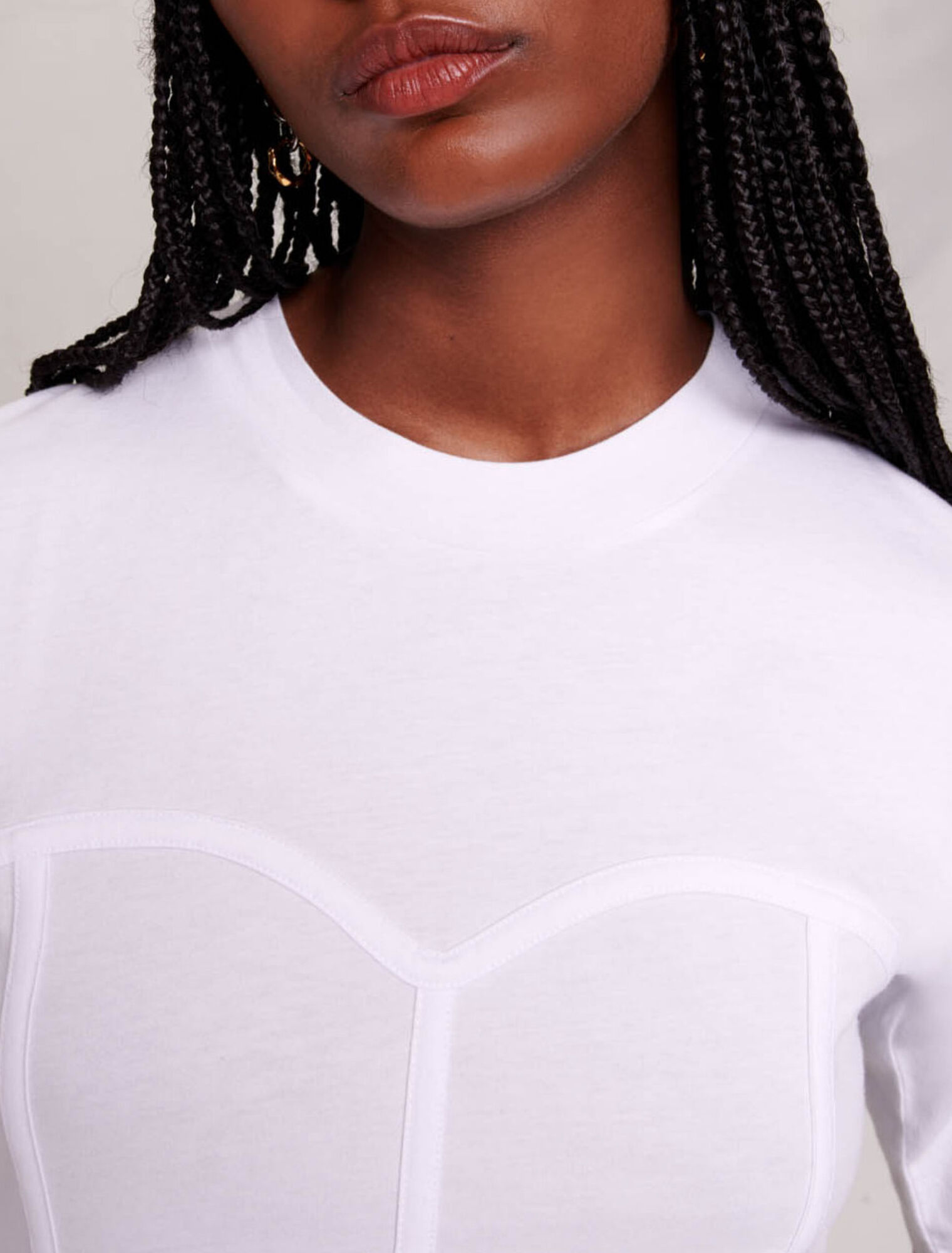 Corset-effect T-shirt