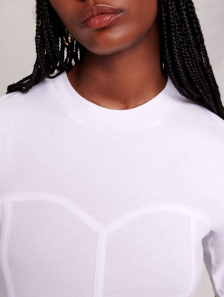 Corset-effect T-shirt