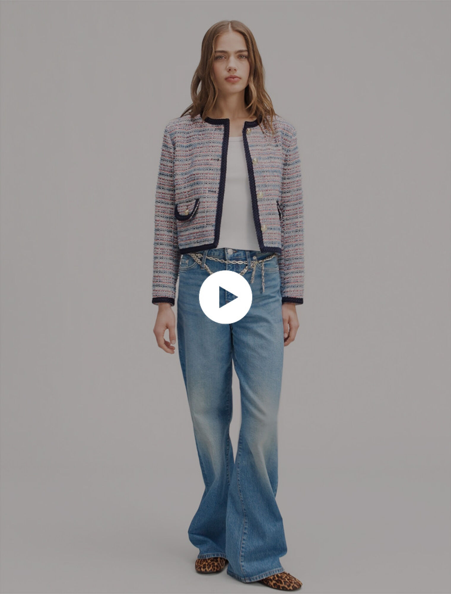Veste courte en tweed