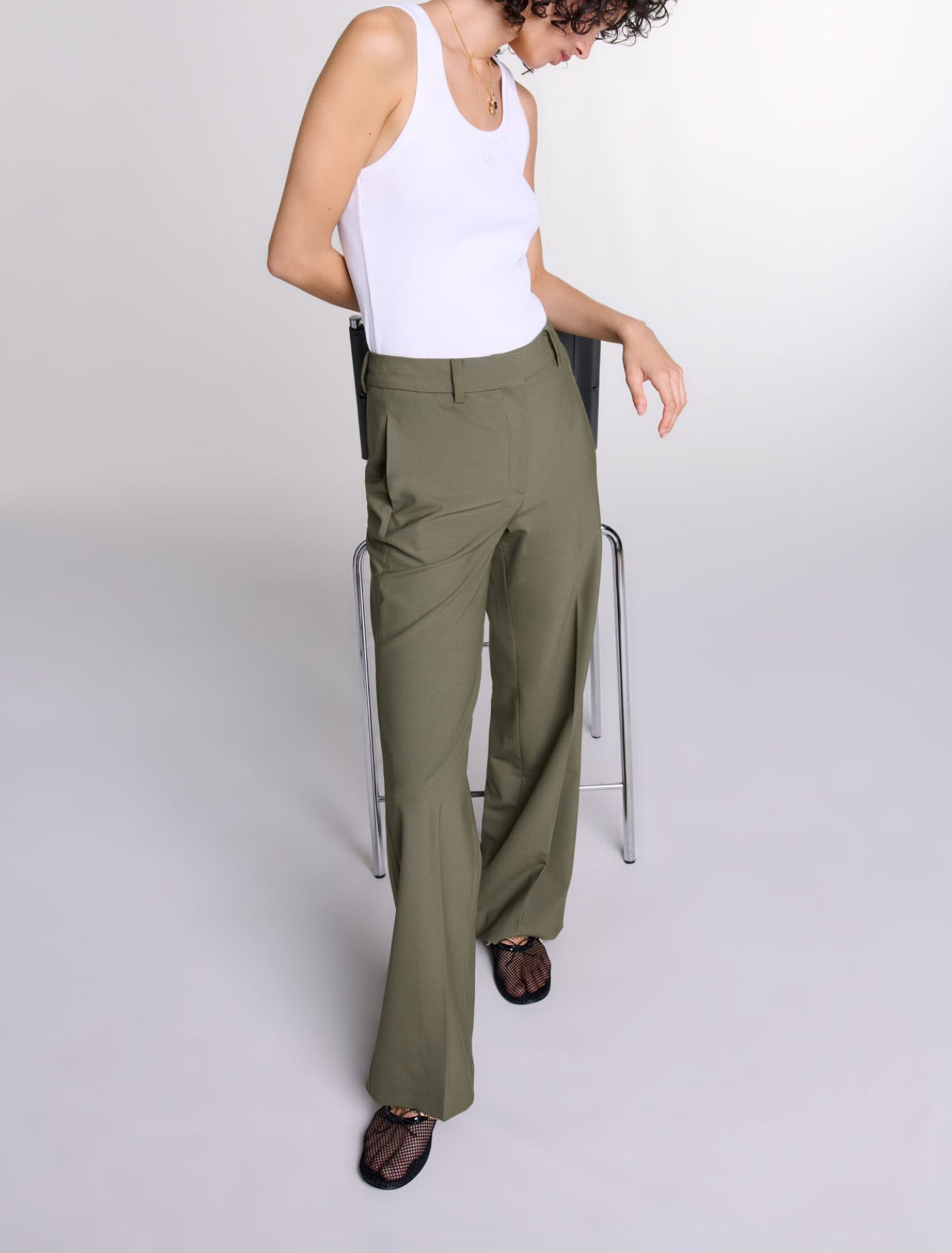 Pantalon de tailleur droit