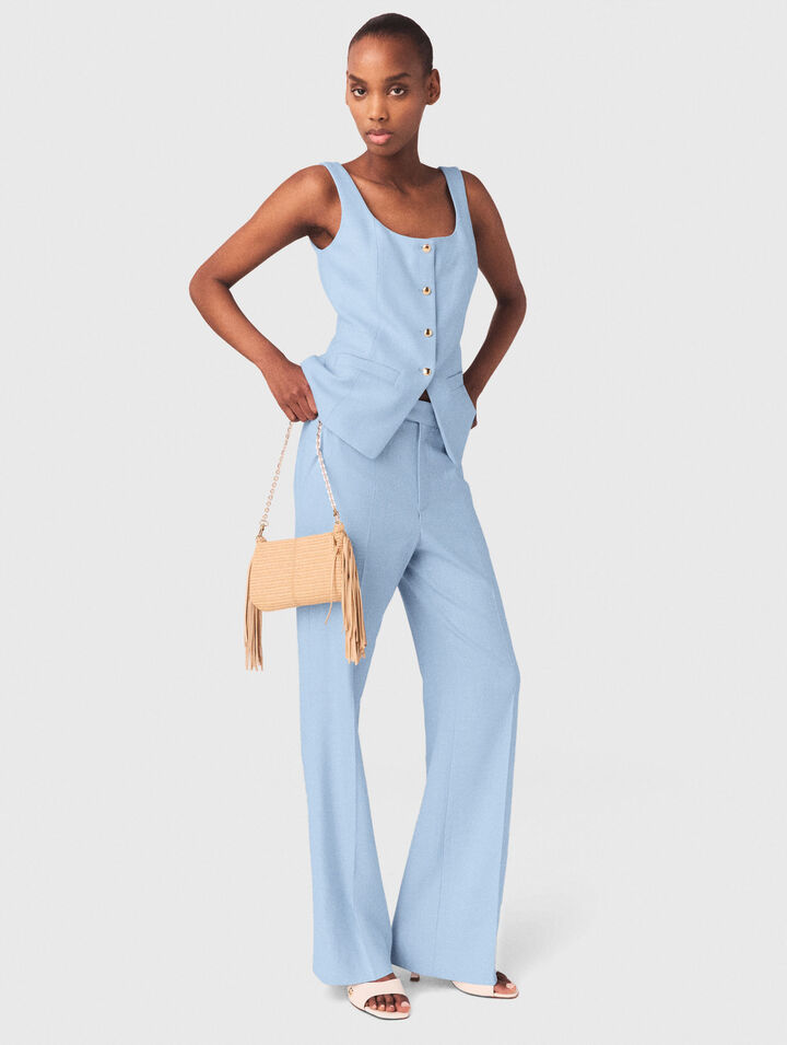 Pantalon de tailleur &agrave; plis