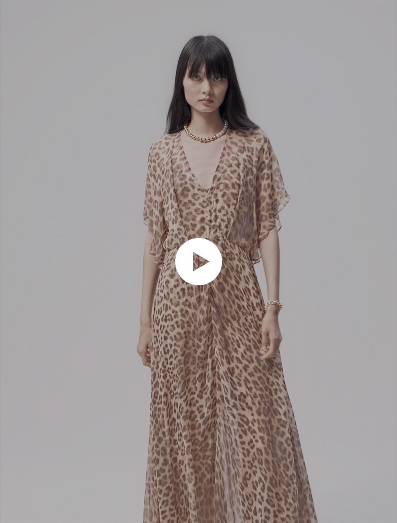 Robe longue imprimé léopard