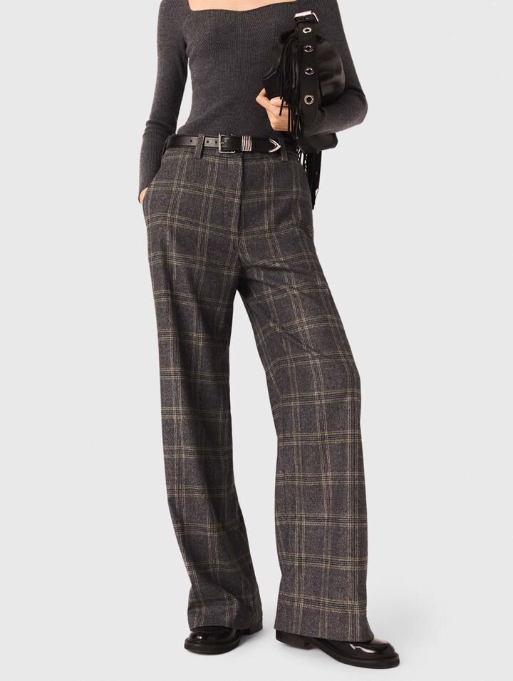Pantalon de tailleur à carreaux