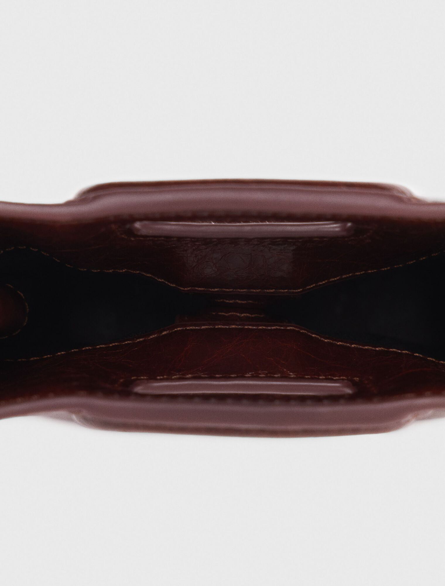 Sac M mini en cuir craquelé