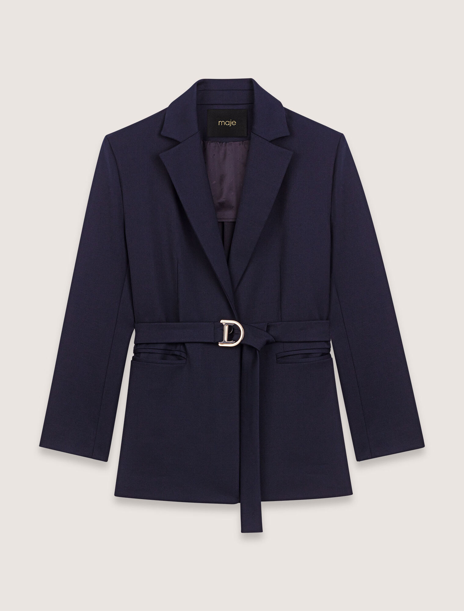 Veste tailleur avec dos plissé