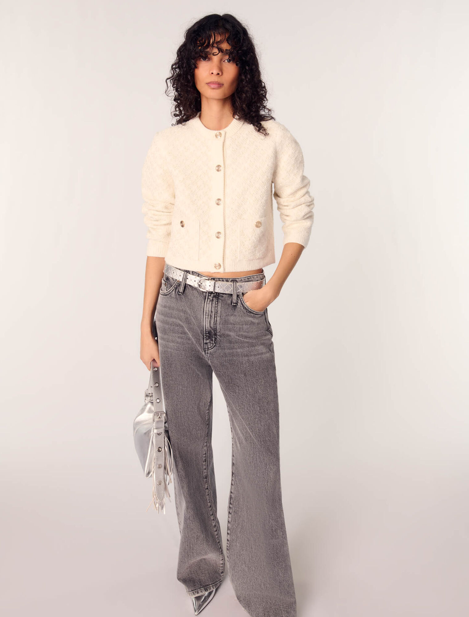 Cardigan court effet tweed