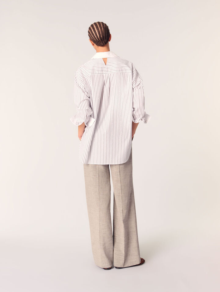 Chemise strassée à rayures