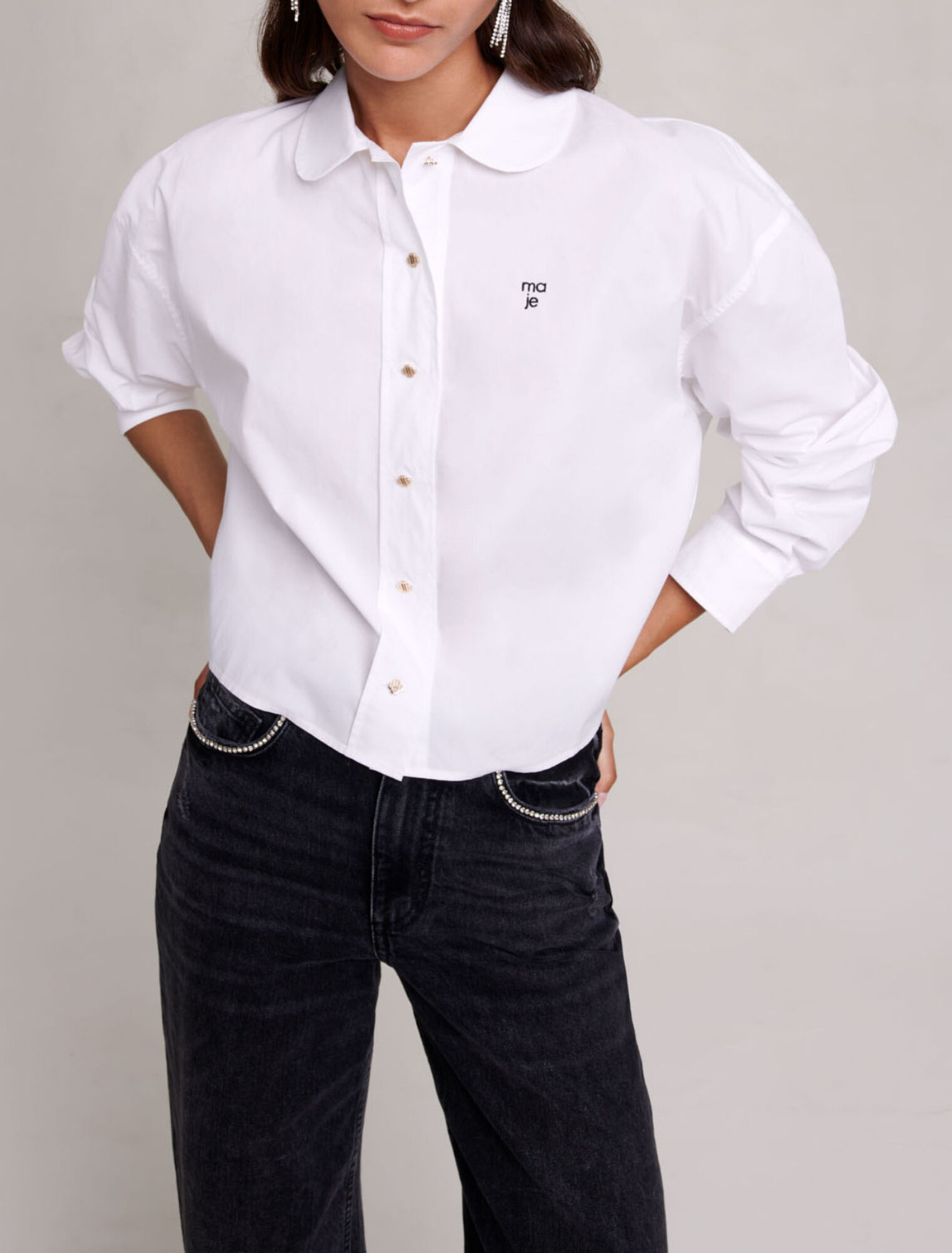 Short cotton shirt