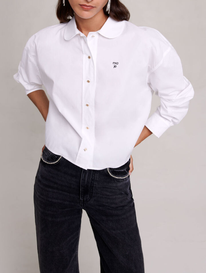 Short cotton shirt