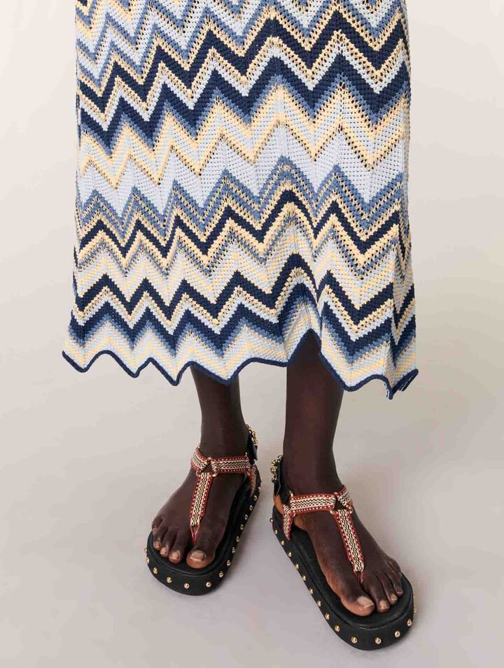 Robe longue en crochet
