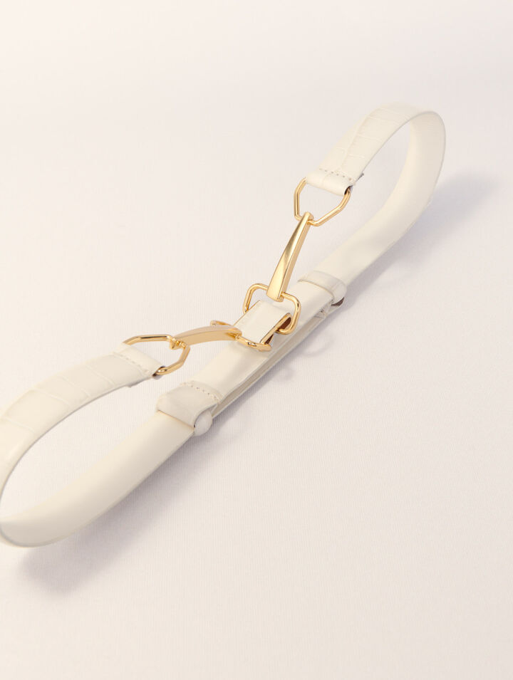 Ceinture en cuir et boucle mors