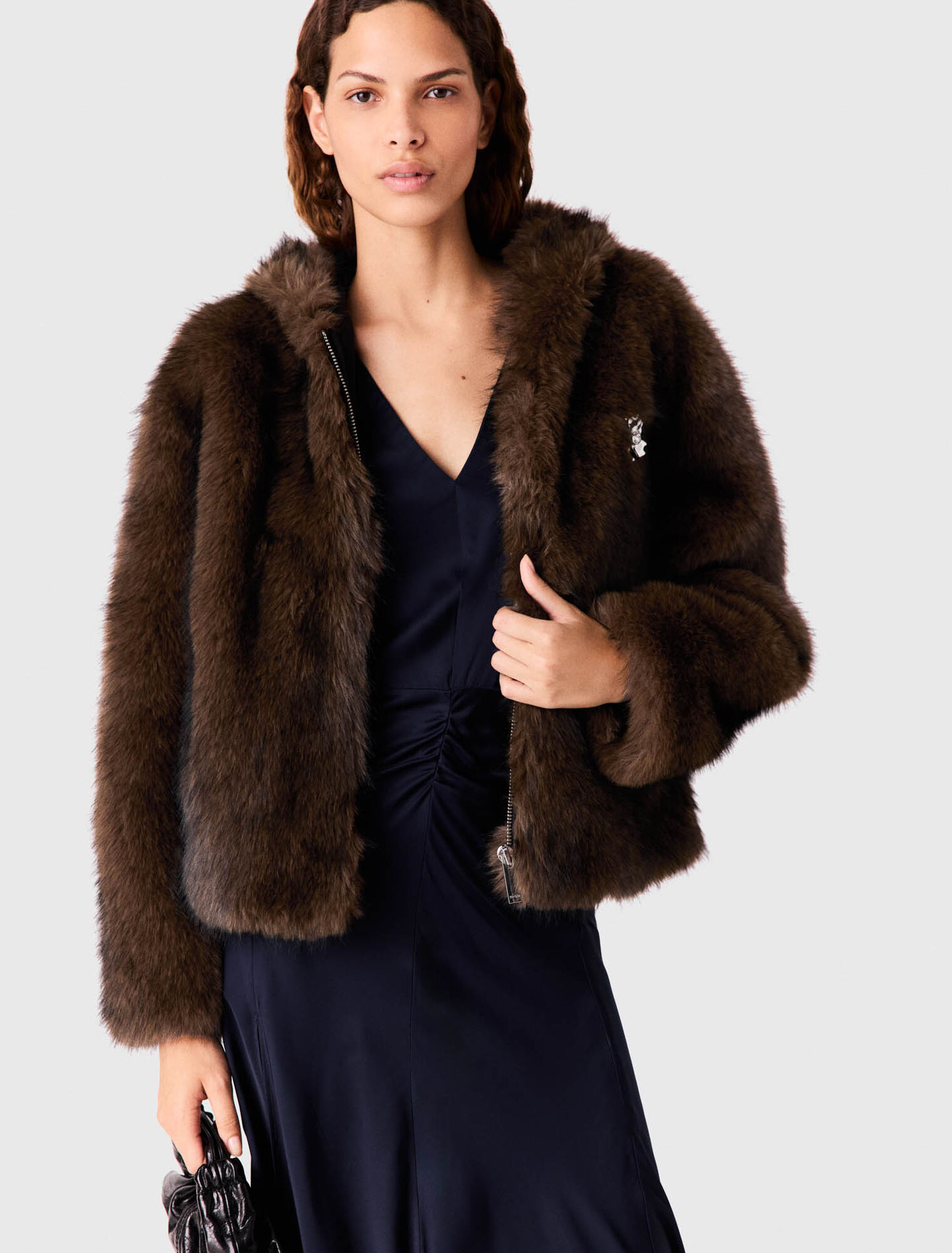 Oversized faux fur jacket