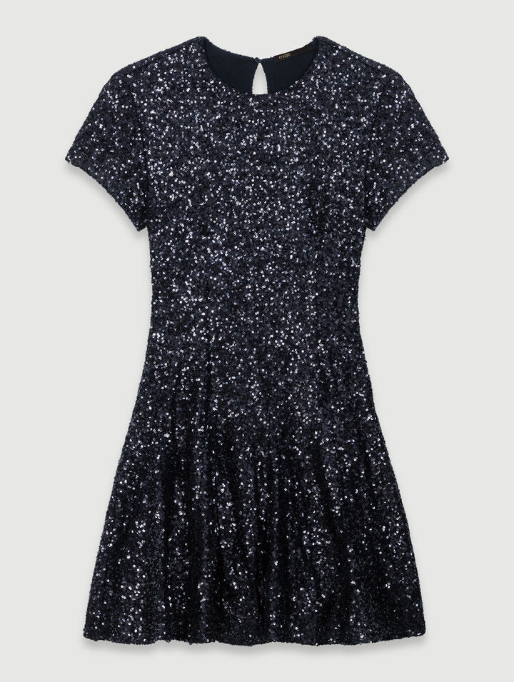 Robe courte à sequins