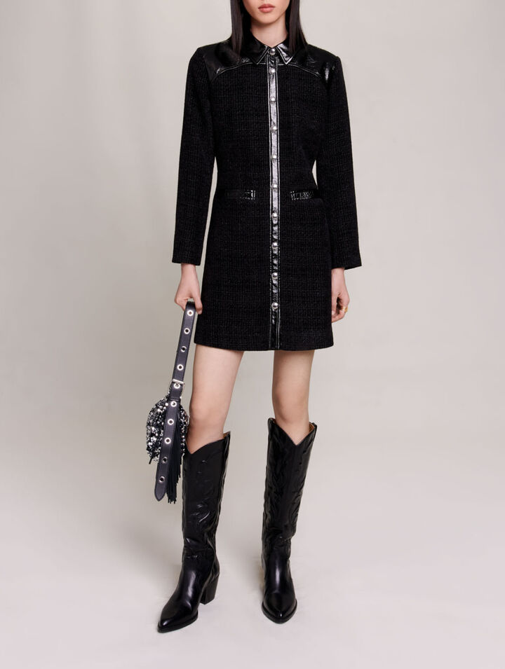 Robe courte en tweed