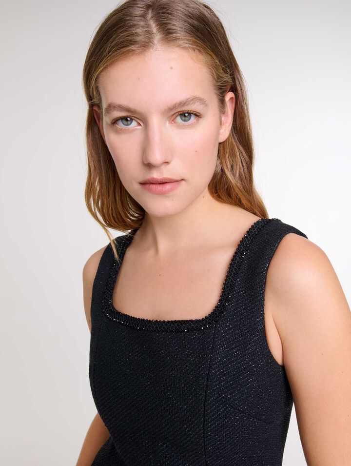 Robe courte à strass
