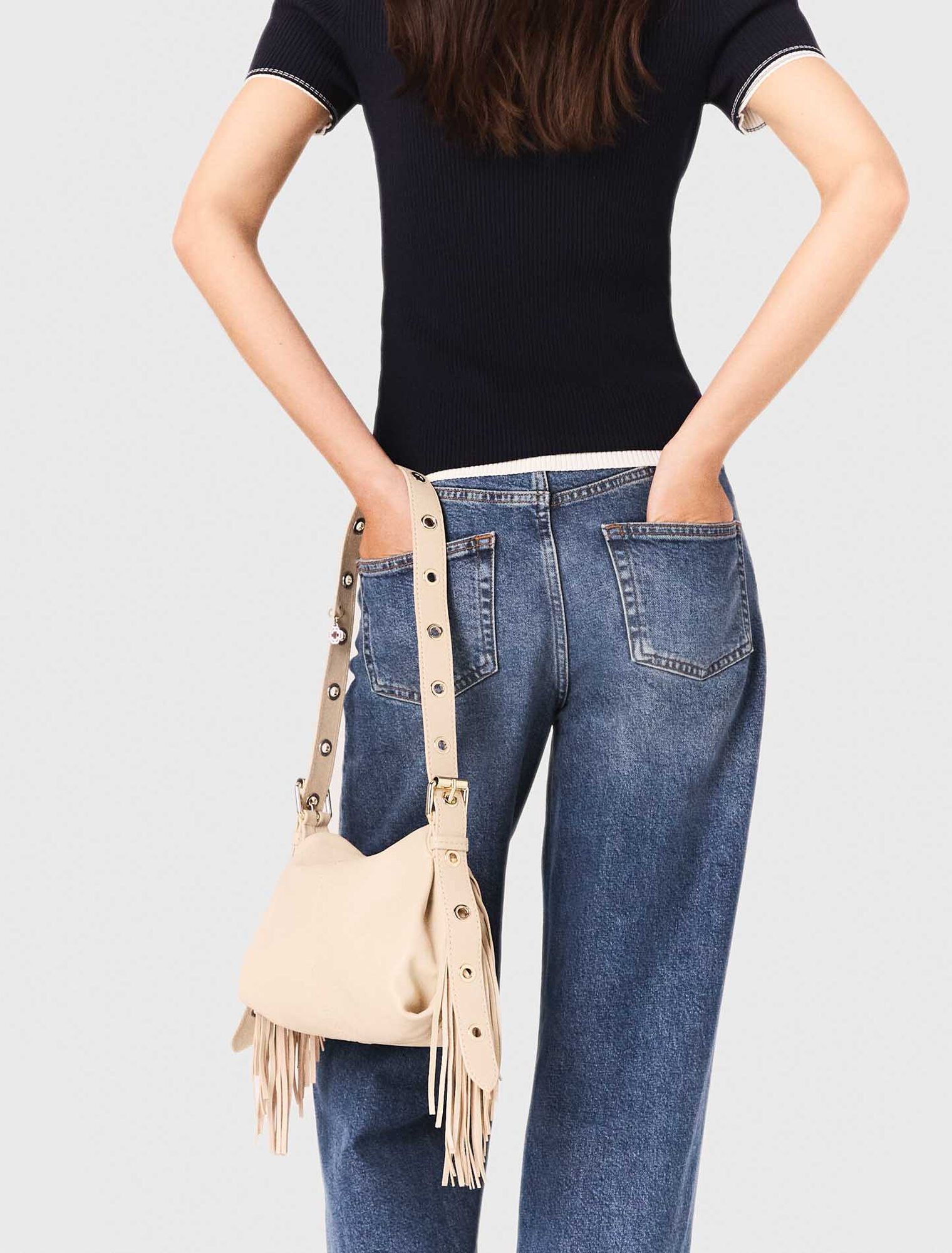 Plain leather mini Miss M bag