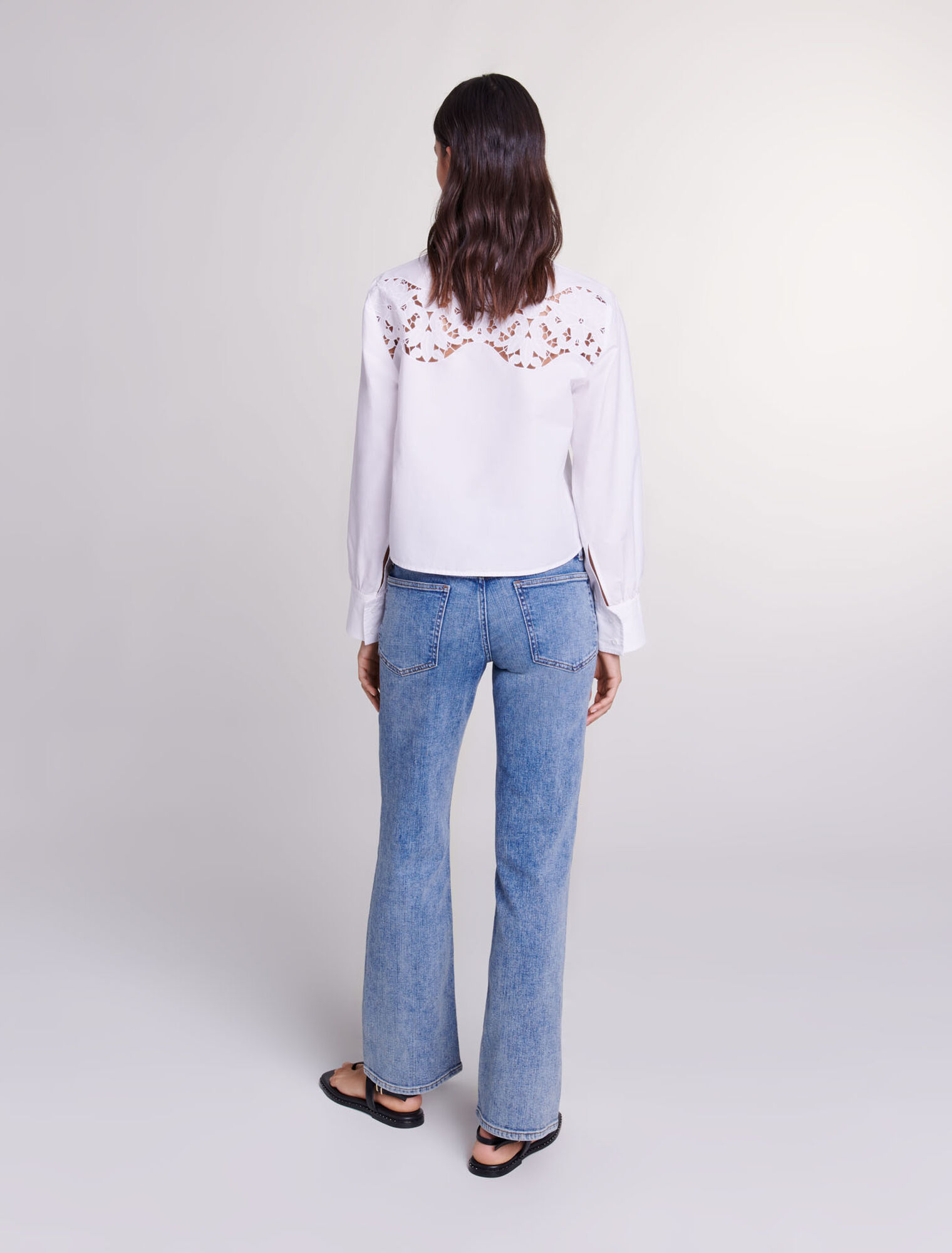 Chemise ajourée en coton