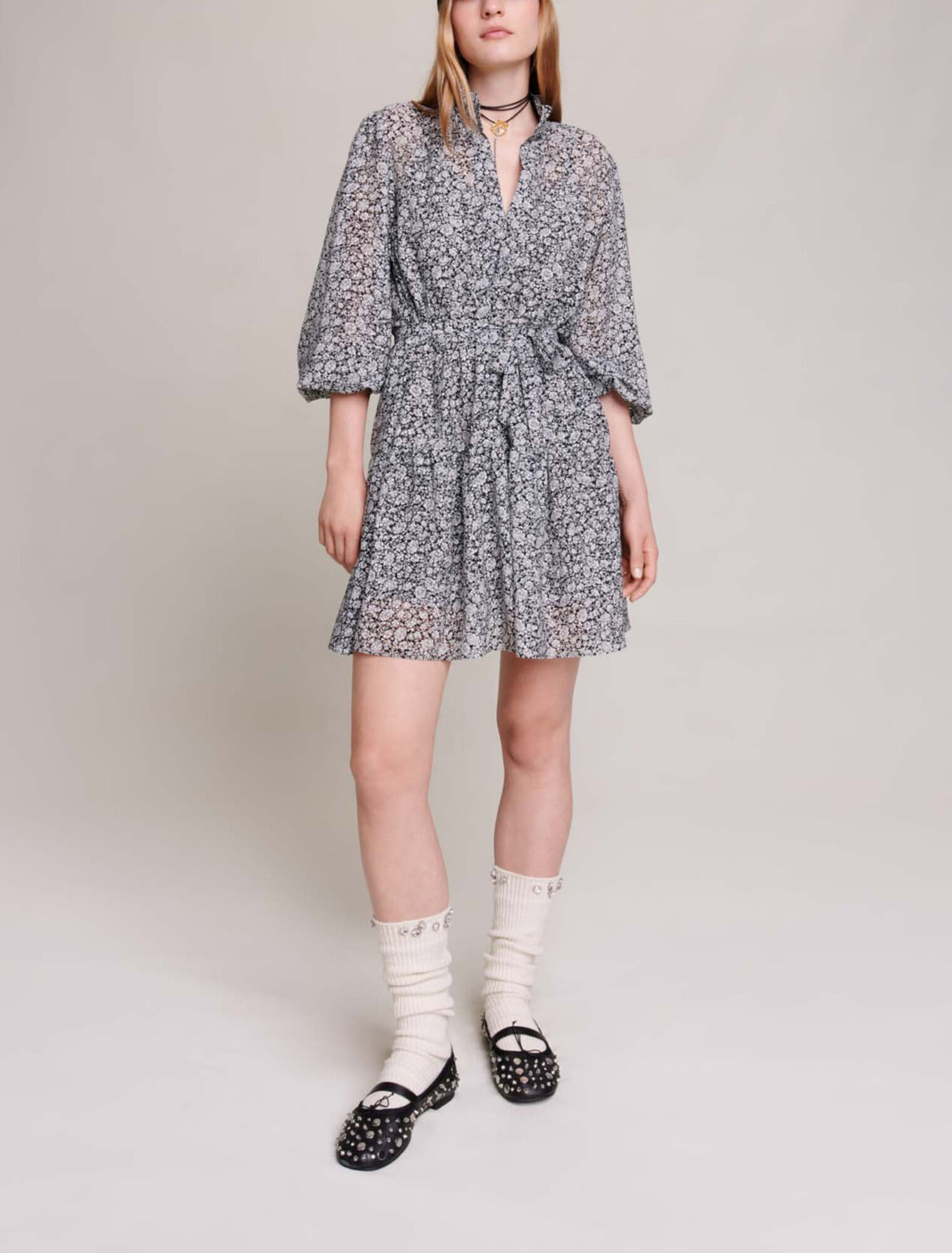 Robe courte à imprimé