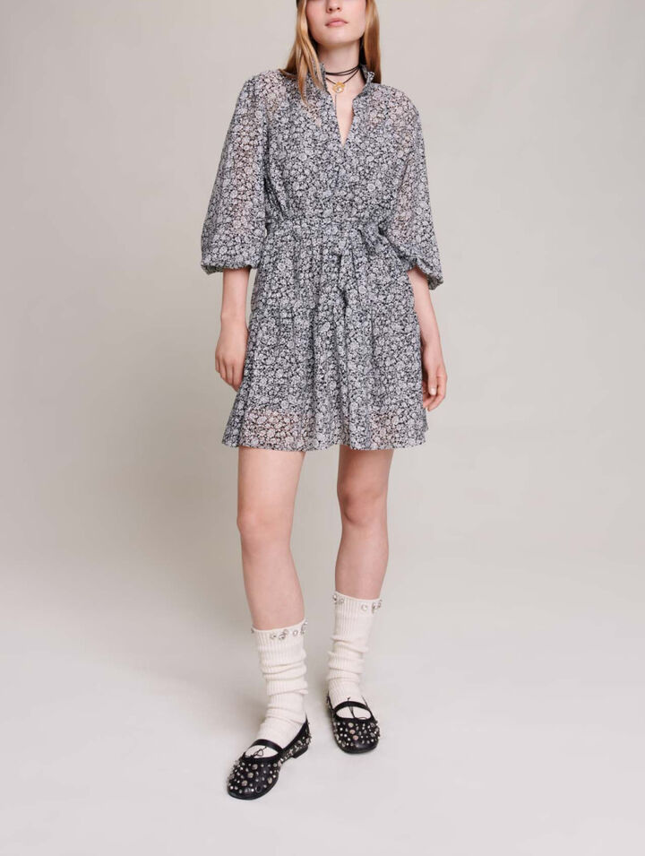 Robe courte à imprimé